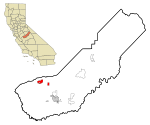 Madera County California Incorporated and Unincorporated areas Chowchilla Highlighted